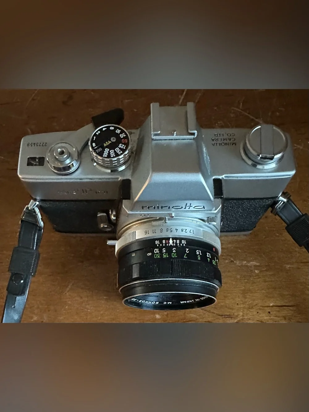 Minolta SR-T 101 35mm SLR Camera - Silver and Black